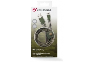 CELLULARLINE datový kabel LONGLIFE micro USB Camouflage 
