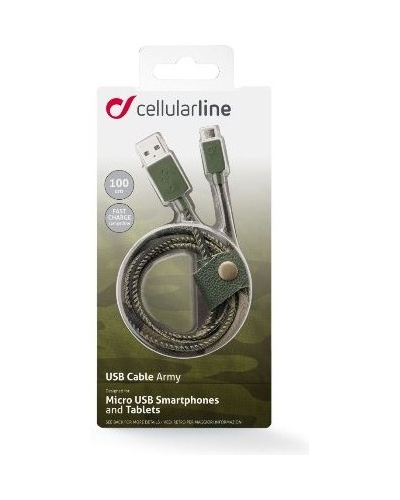 CellularLine dátový kábel LONGLIFE micro USB Camouflage
