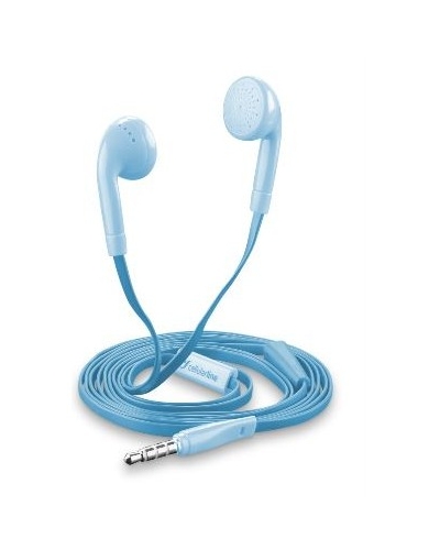 CELLULARLINE sluchátka BUTTERFLY plochý kabel 3,5 mm jack blue 