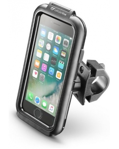 CellularLine vodeodolné púzdro INTERPHONE pre Apple iPhone 6/6S/7/8, úchyt na riadidlá, black