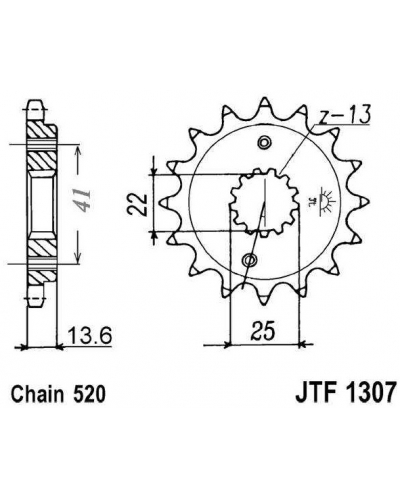 JT řetězové kolečko F 1307-14