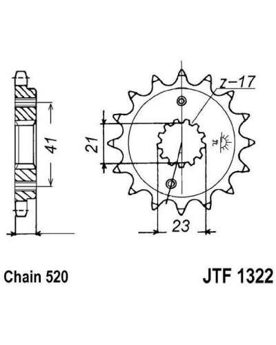JT reťazové koliesko F 1322-15