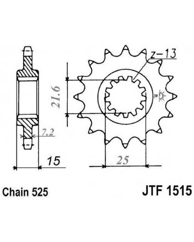JT řetězové kolečko F 1515-14