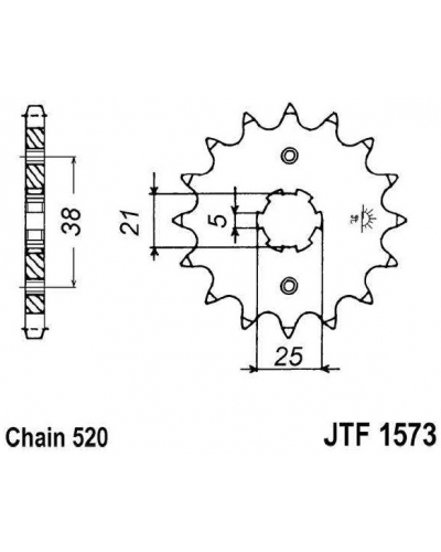 JT řetězové kolečko F 1573-13
