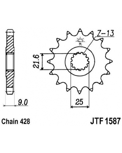 JT řetězové kolečko F 1587-20