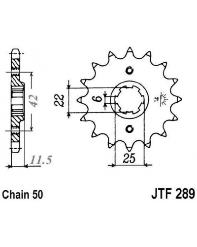 JT řetězové kolečko F 289-16