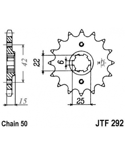 JT řetězové kolečko F 292-16