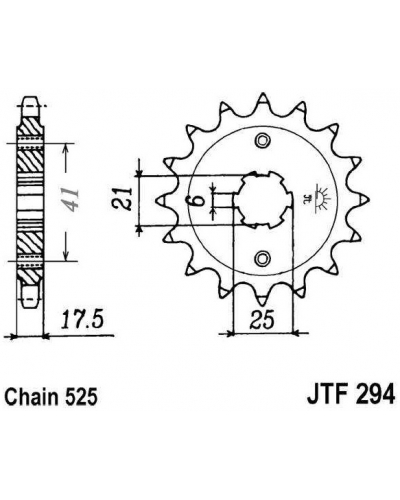 JT řetězové kolečko F 294-15 