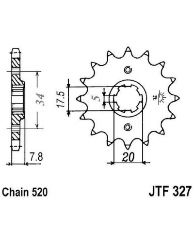 JT řetězové kolečko F 327-13