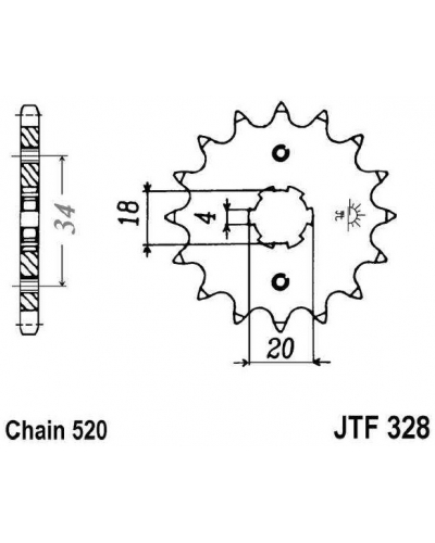 JT řetězové kolečko F 328-13 