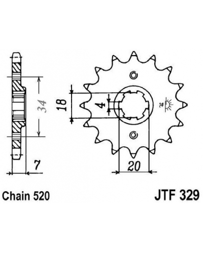 JT řetězové kolečko F 329-13