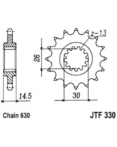 JT řetězové kolečko F 330-15 