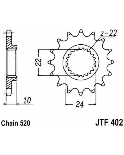 JT řetězové kolečko F 402-15