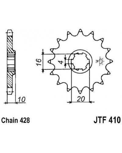 JT řetězové kolečko F 410-14