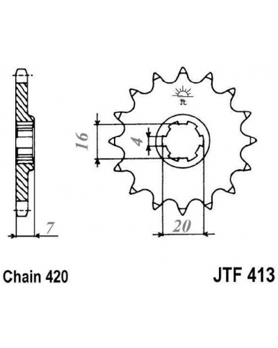 JT řetězové kolečko F 413-12