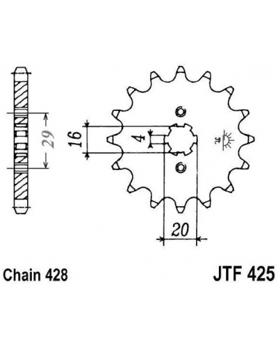 JT řetězové kolečko F 425-14