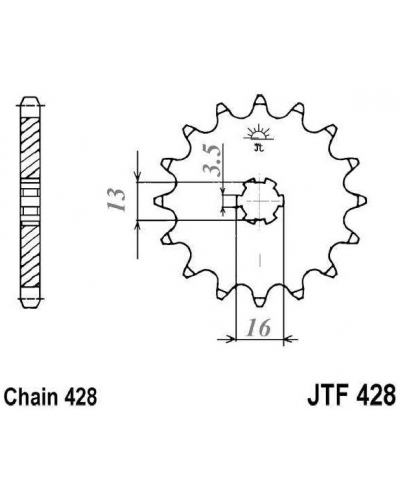 JT řetězové kolečko F 428-14