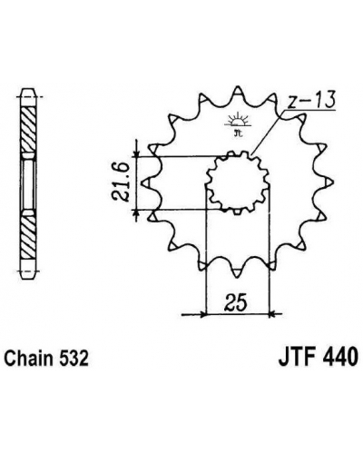JT řetězové kolečko F 440-14 