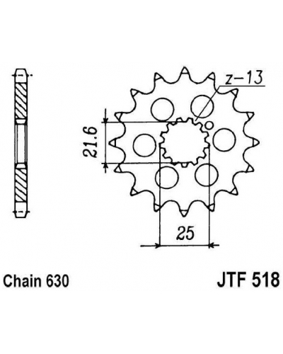 JT řetězové kolečko F 518-13