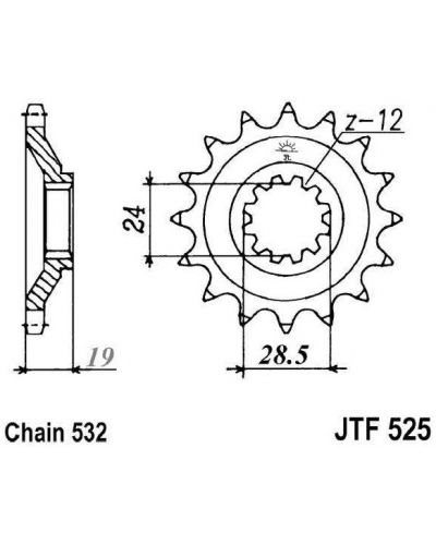 JT řetězové kolečko F 525-17