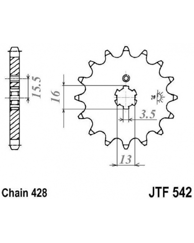 JT řetězové kolečko F 542-13