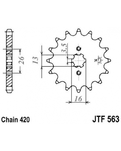 JT reťazové koliesko F 563-13