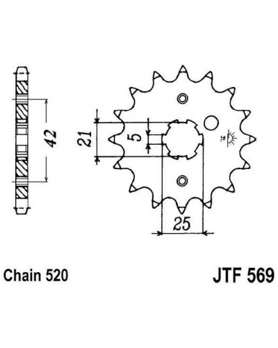 JT reťazové koliesko F 569-15