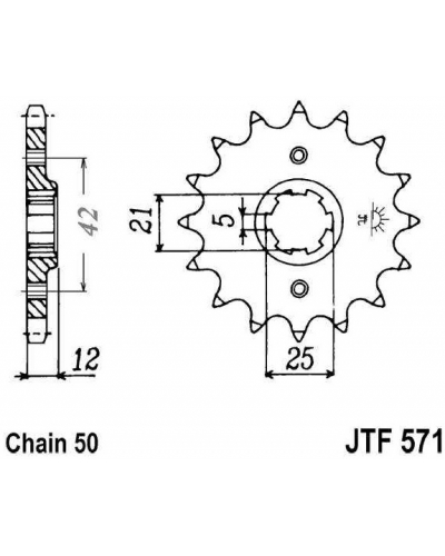 JT řetězové kolečko F 571-17