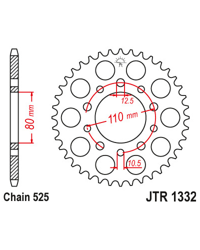 JT řetězová rozeta R 1332-36 