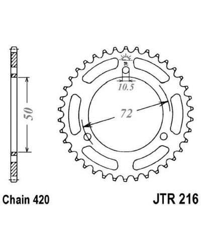 JT řetězová rozeta R 216-47