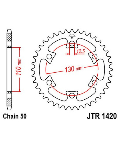 JT řetězová rozeta R 1420-40
