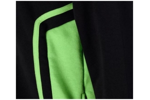 KAWASAKI mikina na zip s kapucí KRT black/green 