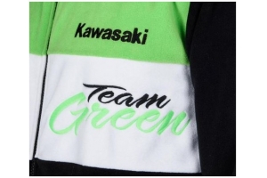KAWASAKI mikina na zips TEAM GREEN black / white / green