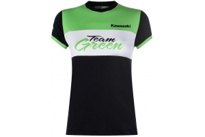 KAWASAKI tričko TEAM GREEN dámske black / white / green