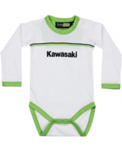 KAWASAKI body s dlhým rukávom KRT detské white / green