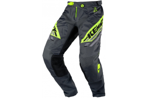 KENNY nohavice TRACK Victory 20 detské charcoal / neon yellow