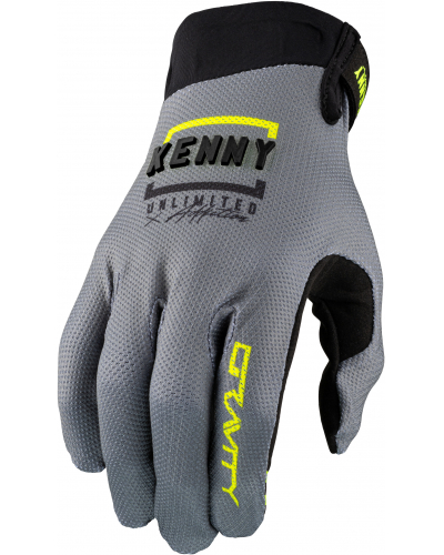 KENNY cyklo rukavice GRAVITY 21 gray/neon yellow