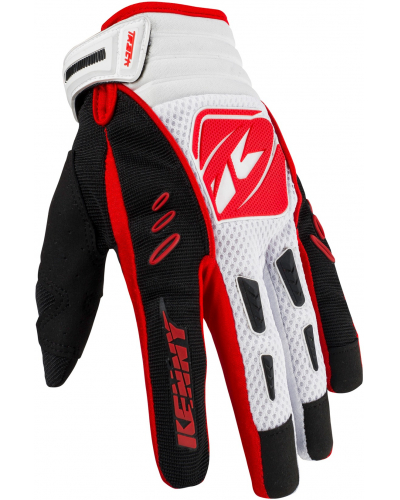 KENNY rukavice TRACK 16 white / black / red