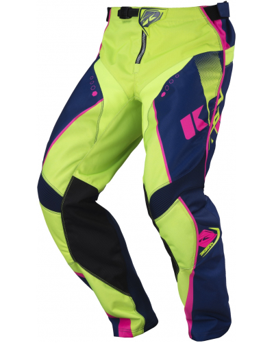 KENNY nohavice TRACK 17 navy / lime / neon pink