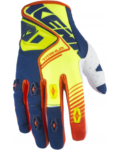 KENNY rukavice TITANIUM 17 neon yellow / blue