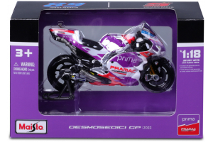 MAISTO motocykl Ducati Pramac racing 2022 ((#89 Johann Zarco) 1:18