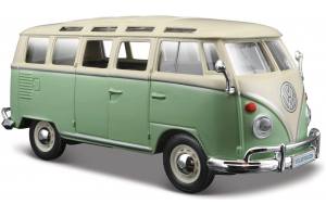 MAISTO ''Volkswagen Van ''''Samba'''' zeleno/krémová 1:25''