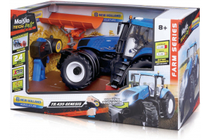 MAISTO maisto RC - New Holland Traktor s radlicou so svetlami 2,4 GHz