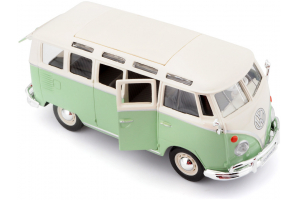 MAISTO ''Volkswagen Van ''''Samba'''' zeleno/krémová 1:25''