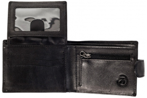 MEATFLY peněženka RIKER LEATHER WALLET black