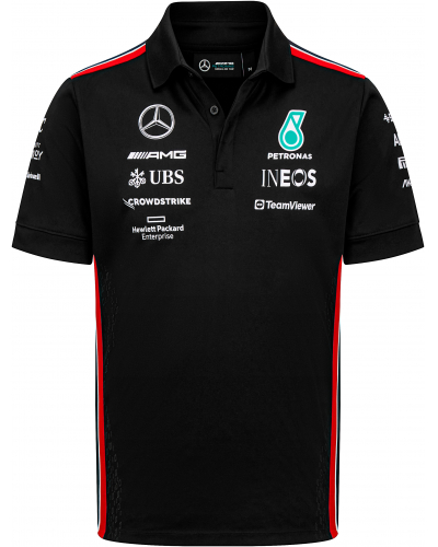 MERCEDES polo triko AMG Petronas F1 Replica black