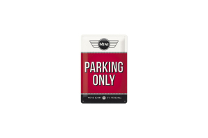 NOSTALGIC ART parkovací cedule MINI COOPER red/black