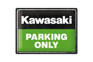 NOSTALGIC ART parkovacia ceduľa KAWASAKI black/green
