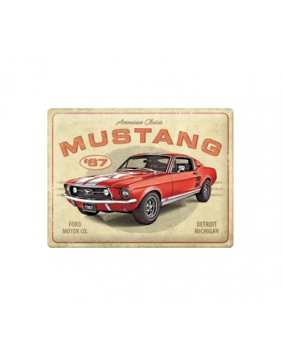 NOSTALGIC ART cedule FORD MUSTANG GT 1967 red