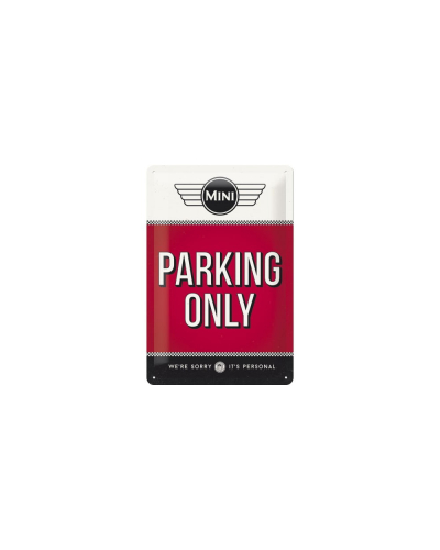 NOSTALGIC ART parkovacia ceduľa MINI COOPER red/black
